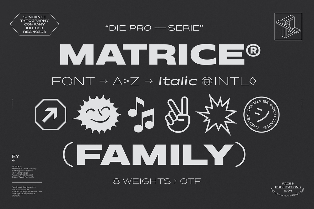 Шрифт Matrice